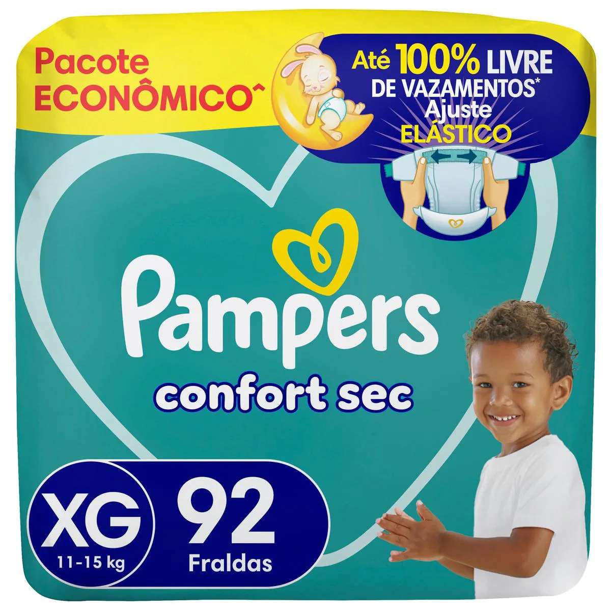 Fralda Pampers Confort Sec XG 92 Unidades