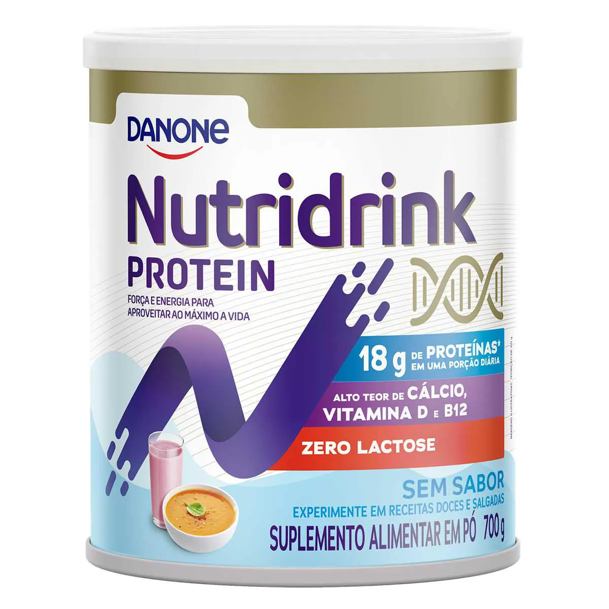 Suplemento Alimentar em Pó Nutridrink Protein Sem Sabor 700g